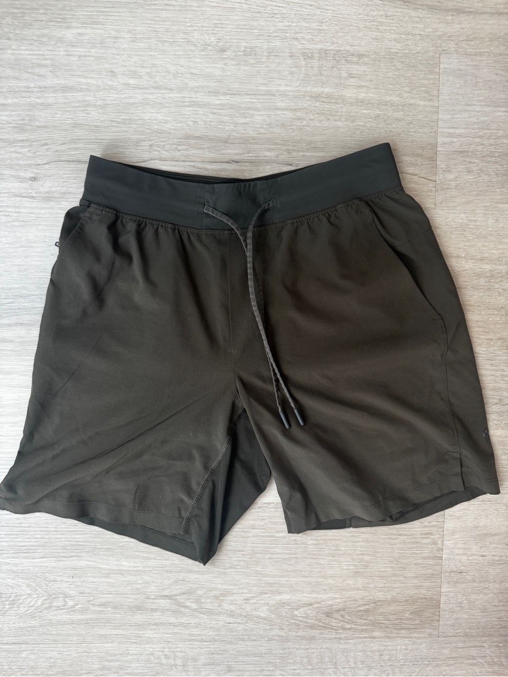 lululemon Men's Dark Olive Green T.H.E Short 7” Linerless